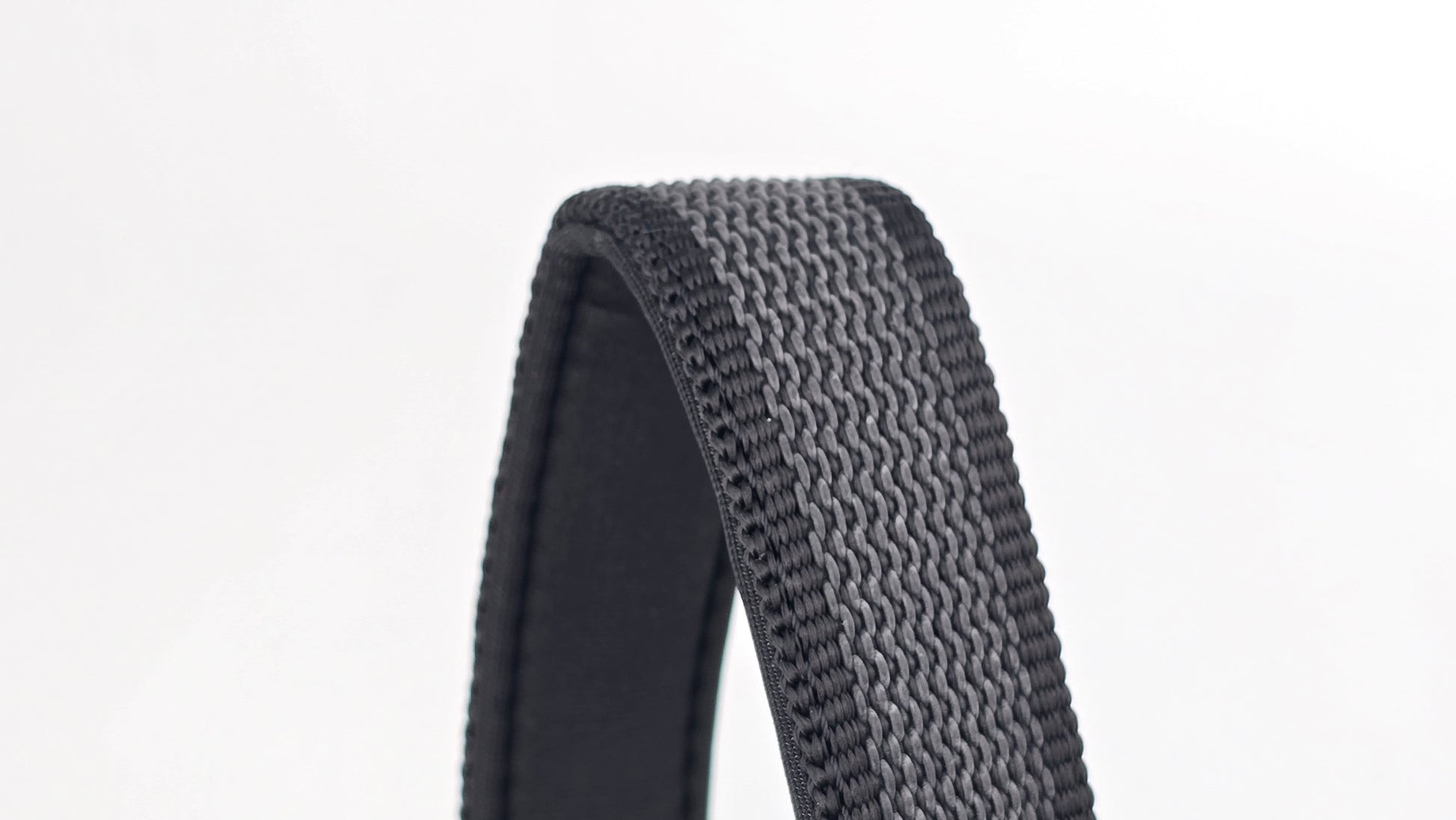 Black on black dog traffic handle with The Big Dog Company logo on a white background. Heavy duty. Nylon, rubber, neoprene.